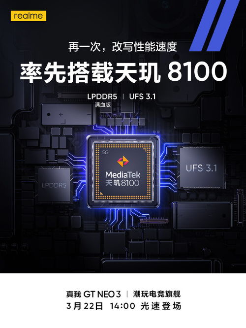 真我GT Neo3官宣 天璣8100+獨立顯示芯片，打造雙芯電競旗艦新標(biāo)桿